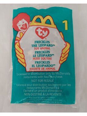 Ty Teenie Beanie Babies FRECKLES THE LEOPARD Rare Tag Error